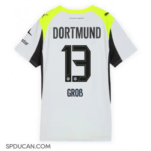 Zenski Nogometni Dres Borussia Dortmund Pascal Gross #13 Gostujuci 2025-26 Kratak Rukav